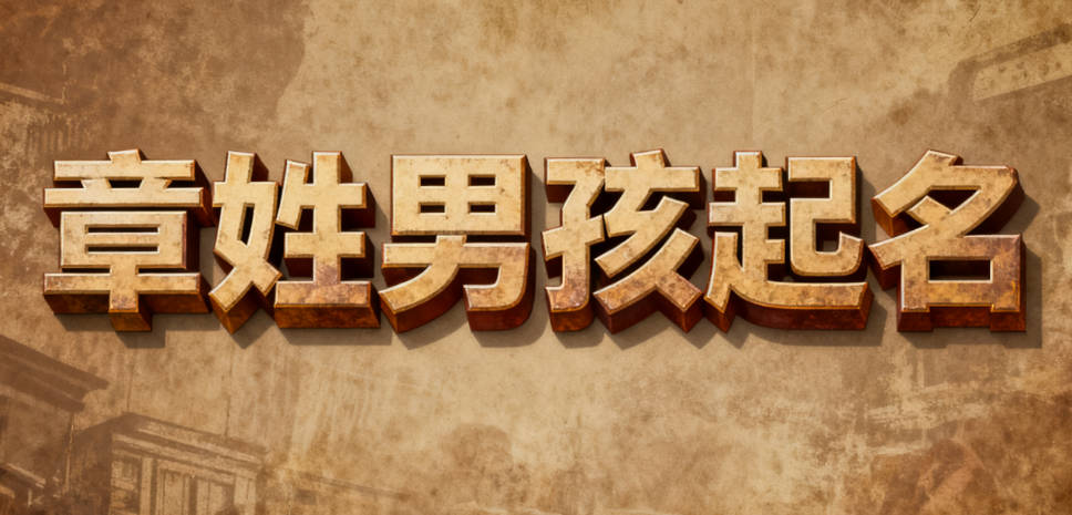 章姓簡單順口的男孩名字