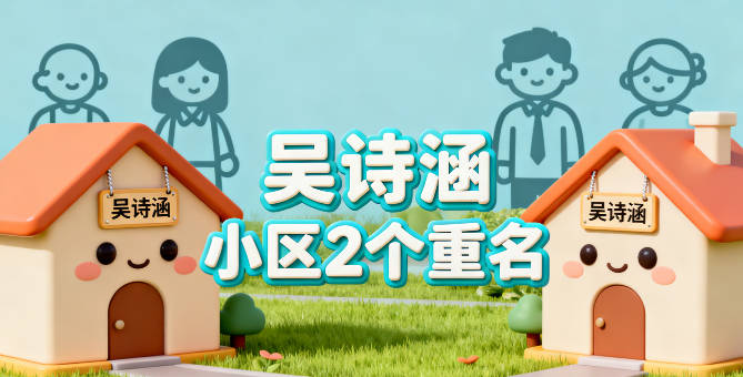 “吳詩涵” 重名率高,小區(qū)就有 2 個