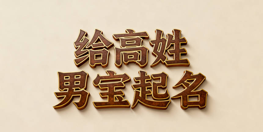 高姓男寶寶起名順口響亮