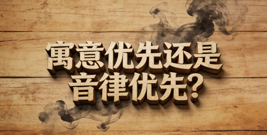 寓意優先還是音律優先?
