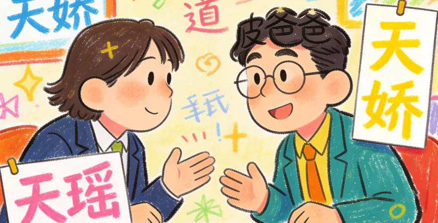 把“天嬌”改成“皮天瑤”,瑤是美玉,既保留了“天”的美好寓意,又用“瑤”柔化了整體感覺