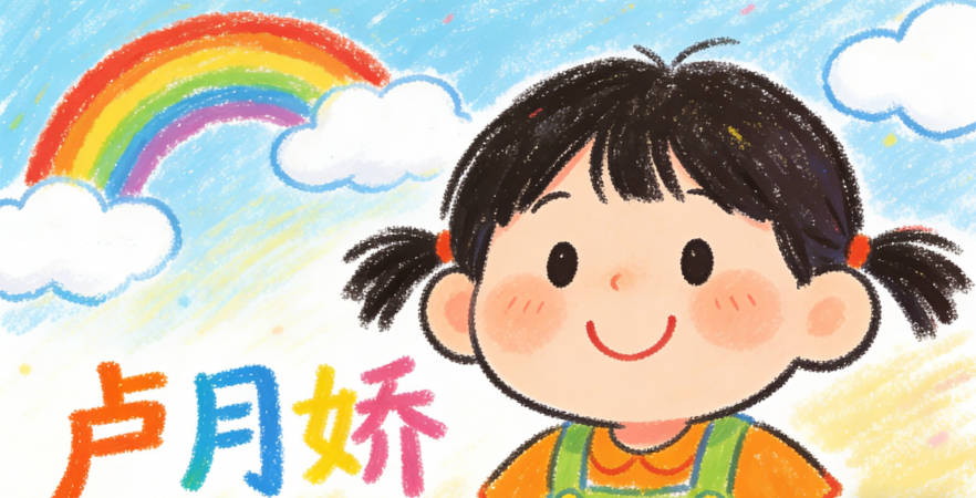 “盧月嬌”,“月”的柔和中和“嬌”的美好,既不夸張又有寓意